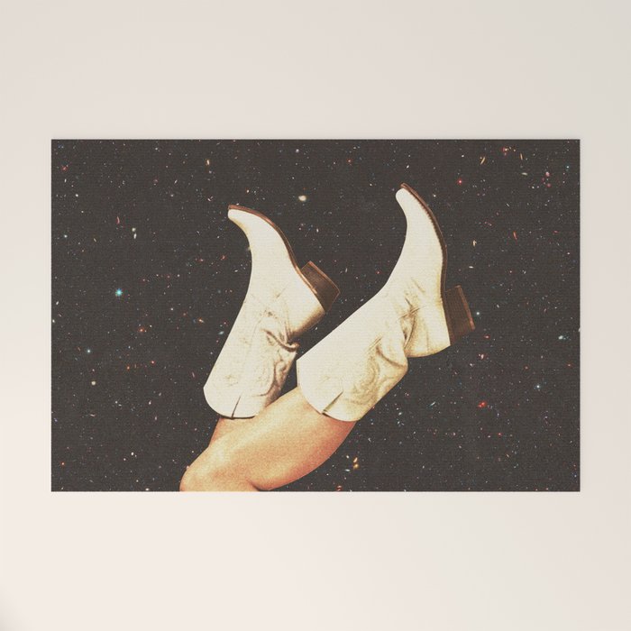 These Boots - Space & Stars Cowgirl Welcome Mat Gallery Image 1