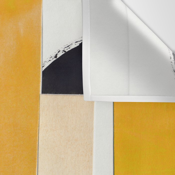 Yellow Abstract Collage Wall Tapestry Gallery Image 3