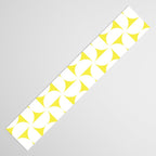 Patterned Geometric Shapes CLVIII White and Bright Yellow Table Runner Gallery Image 3