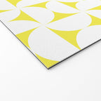 Patterned Geometric Shapes CLVIII White and Bright Yellow Welcome Mat Gallery Image 2