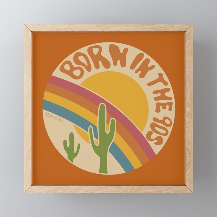 Born in the 90s Mini Art Print Gallery Image 1
