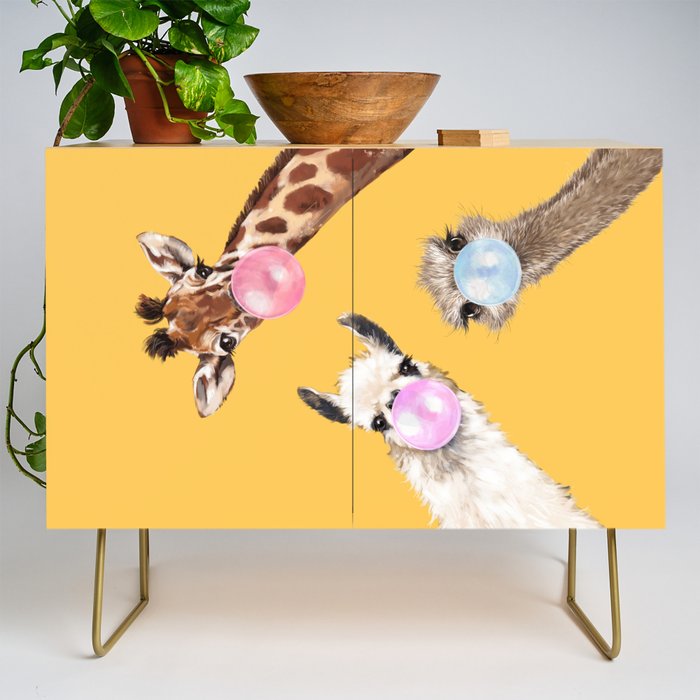 Bubble Gum Gang in Yellow Credenza Gallery Image 1