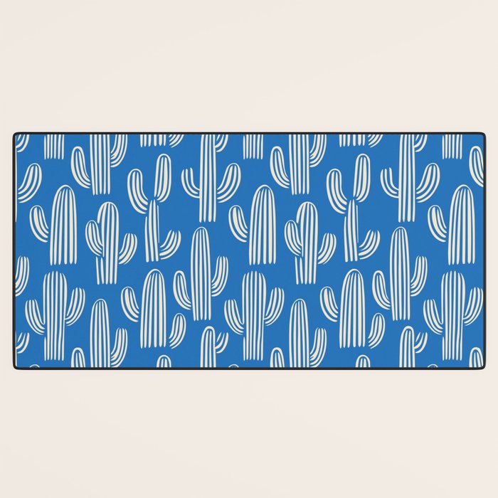Cactus plant hand drawn pattern Desk Mat Gallery Image 3
