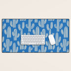 Cactus plant hand drawn pattern Desk Mat Gallery Image 1