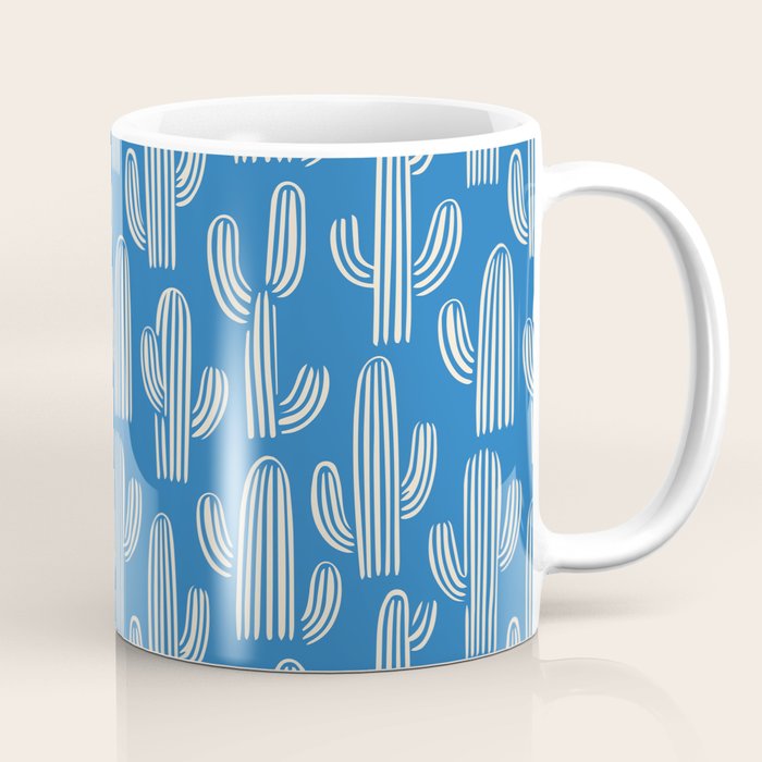 Cactus plant hand drawn pattern Coffee Mug Gallery Image 1
