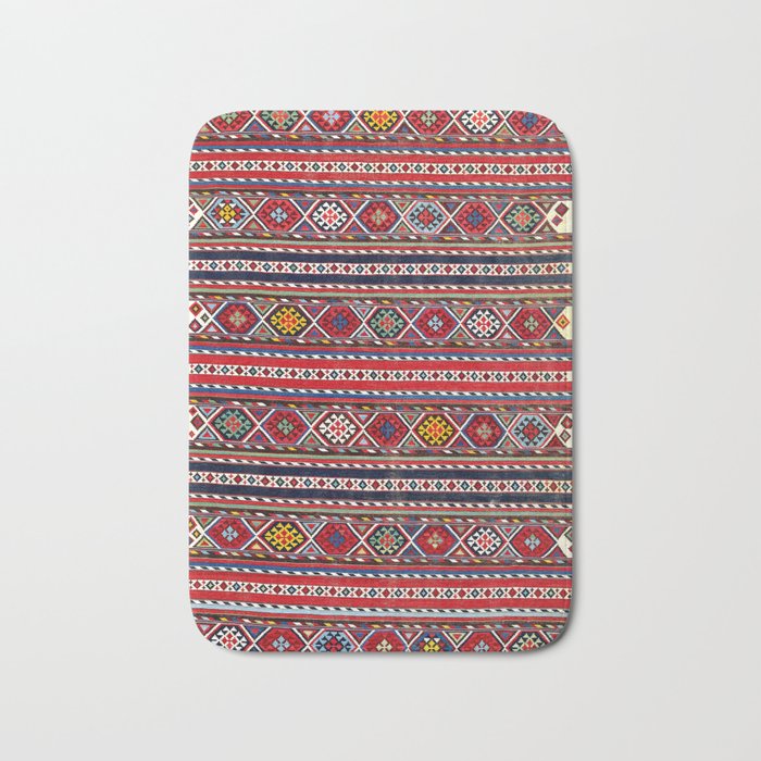 Shirvan East Caucasus Colorful Kilim Print Bath Mat Gallery Image 1