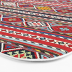 Shirvan East Caucasus Colorful Kilim Print Bath Mat Gallery Image 3