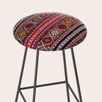 Shirvan East Caucasus Colorful Kilim Print Stool Gallery Image 2