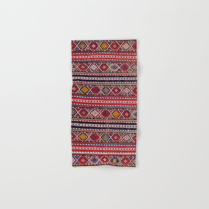 Shirvan East Caucasus Colorful Kilim Print Bath Towel Gallery Image 1