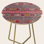 Shirvan East Caucasus Colorful Kilim Print Side Table Gallery Image 2