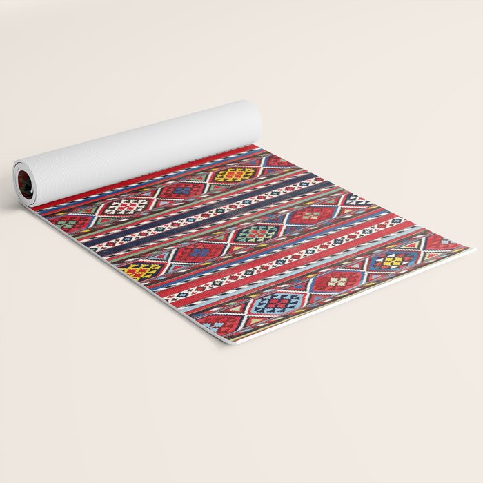 Shirvan East Caucasus Colorful Kilim Print Yoga Mat Gallery Image 2