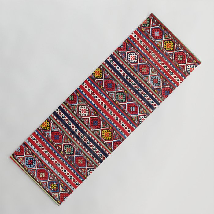Shirvan East Caucasus Colorful Kilim Print Yoga Mat Gallery Image 1