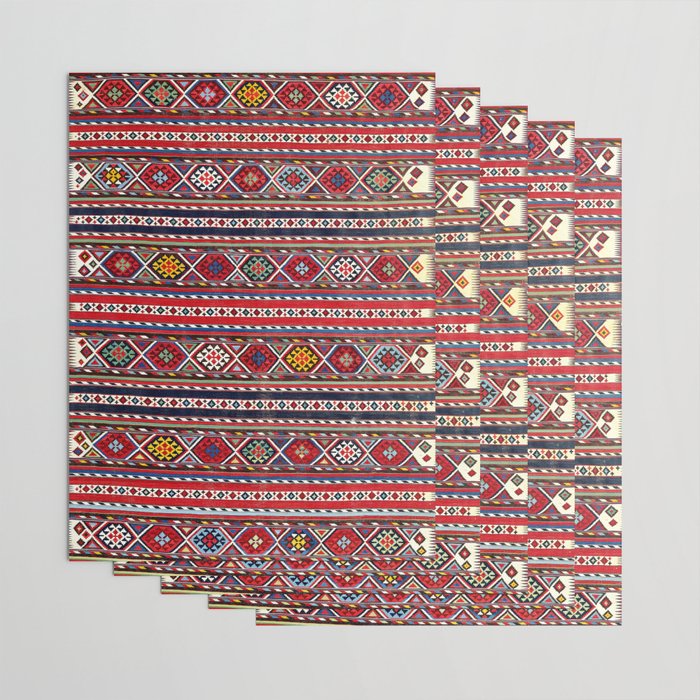 Shirvan East Caucasus Colorful Kilim Print Wrapping Paper Gallery Image 3