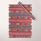 Shirvan East Caucasus Colorful Kilim Print Wrapping Paper Gallery Image 1