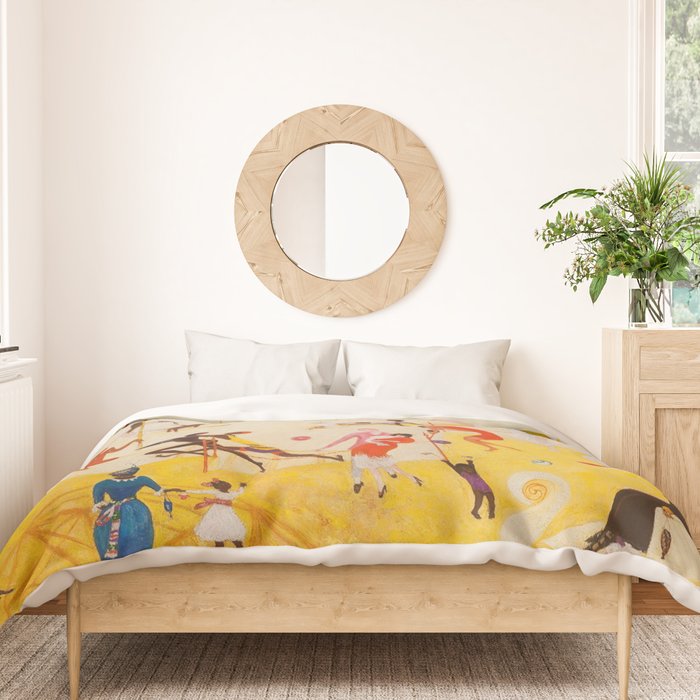 African American Masterpiece 'Summertime, Asbury Park, South' by Florine Stettheimer Duvet Cover Gallery Image 3