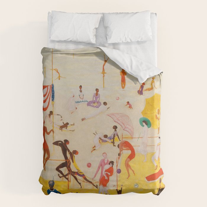 African American Masterpiece 'Summertime, Asbury Park, South' by Florine Stettheimer Duvet Cover Gallery Image 1
