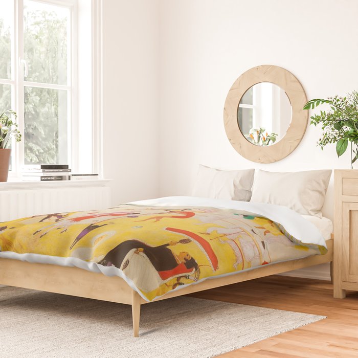 African American Masterpiece 'Summertime, Asbury Park, South' by Florine Stettheimer Duvet Cover Gallery Image 2