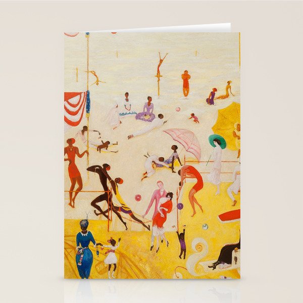 African American Masterpiece 'Summertime, Asbury Park, South' by Florine Stettheimer Stationery Card Gallery Image 2