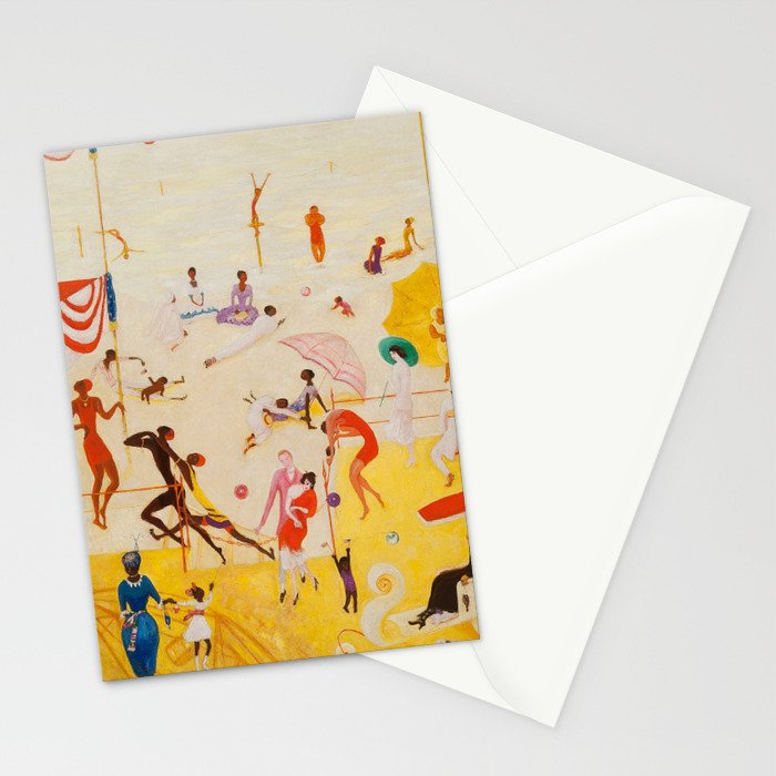African American Masterpiece 'Summertime, Asbury Park, South' by Florine Stettheimer Stationery Card Gallery Image 2