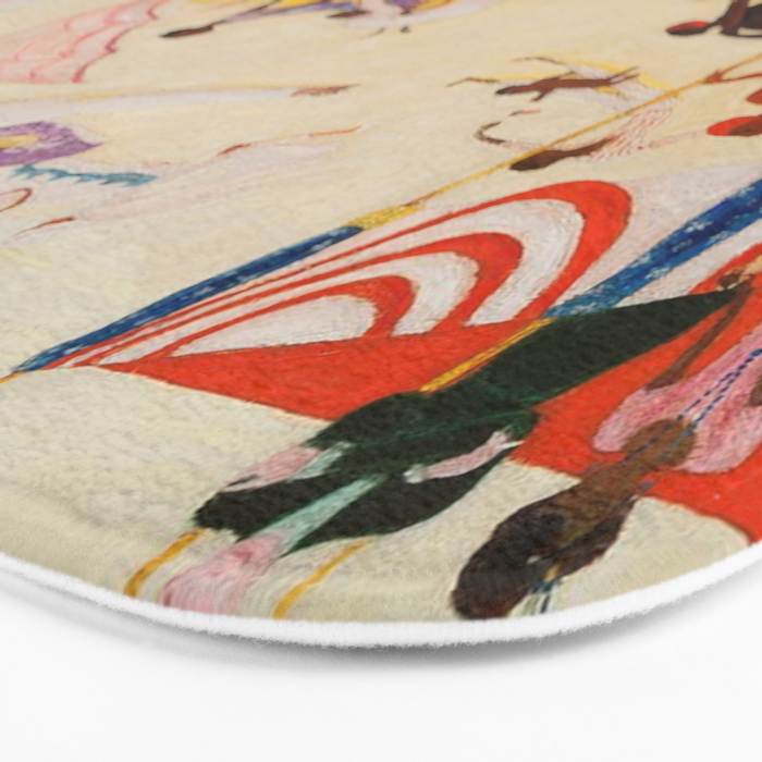 African American Masterpiece 'Summertime, Asbury Park, South' by Florine Stettheimer Bath Mat Gallery Image 3