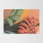 Abstract Art Tropical Leaves 109 Rug Gallery Image 2