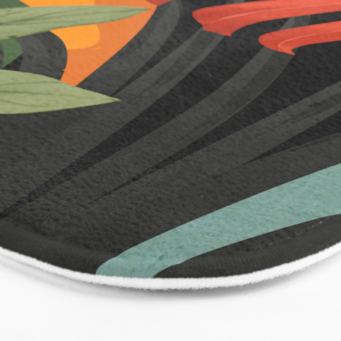 Abstract Art Tropical Leaves 109 Bath Mat Gallery Image 3