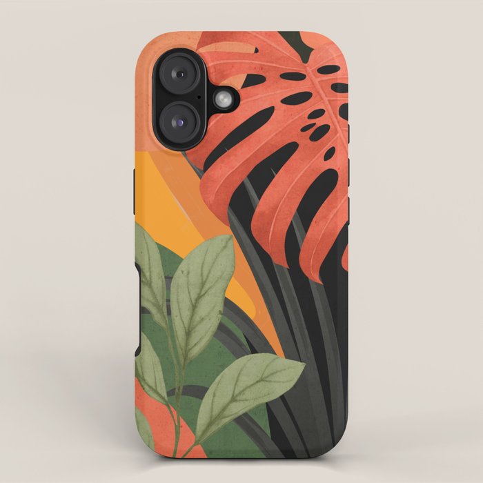 Abstract Art Tropical Leaves 109 iPhone Case Gallery Image 1