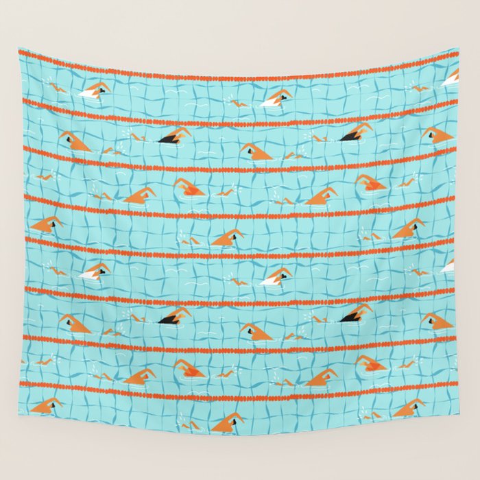 Swimming pool Wall Tapestry Gallery Image 1