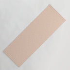 linen textured stripes - peach Yoga Mat Gallery Image 1