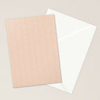 linen textured stripes - peach Stationery Card Gallery Image 2