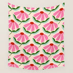 Pink and Red Daisy Wall Tapestry Gallery Image 4