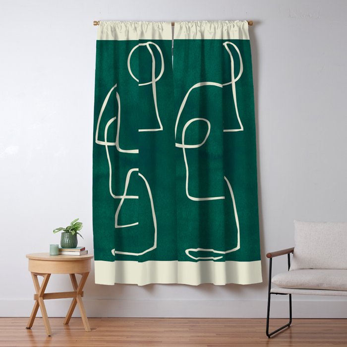 Abstract line art 239 Window Curtain Gallery Image 1