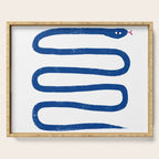 Jungle Snake Cobalt Blue Serving Tray Gallery Image 1