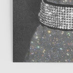 GLITTER QUEEN | art | creative | dog | crown | glamour | style | grey | black and white | diamonds  Poster Gallery Image 3