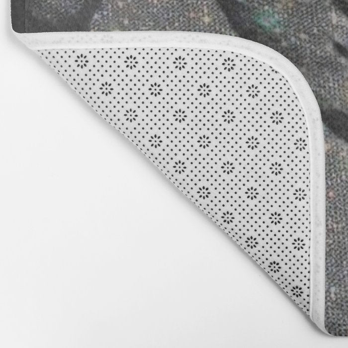 GLITTER QUEEN | art | creative | dog | crown | glamour | style | grey | black and white | diamonds  Bath Mat Gallery Image 2
