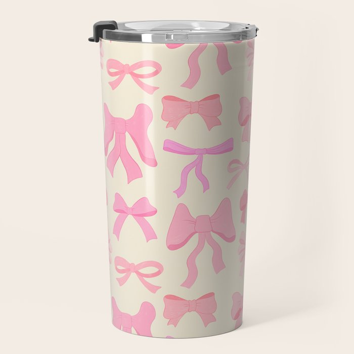 Pink Bows Travel Mug Gallery Image 3