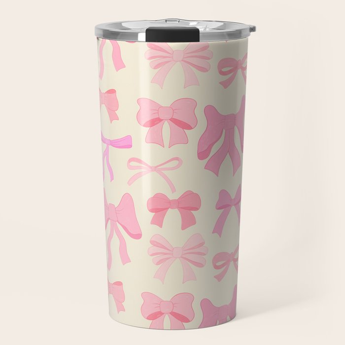 Pink Bows Travel Mug Gallery Image 1