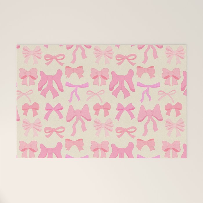 Pink Bows Welcome Mat Gallery Image 1