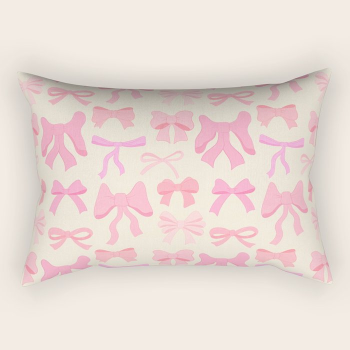 Pink Bows Rectangular Pillow Gallery Image 2