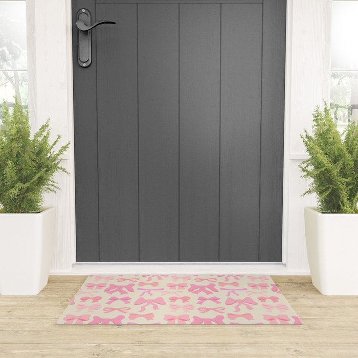 Pink Bows Welcome Mat Gallery Image 3