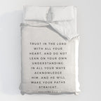 Proverbs 3:5-6 Bible Verse Trust In The Lord With All Your Heart Scripture Christian Wall Decor Duvet Cover Gallery Image 6