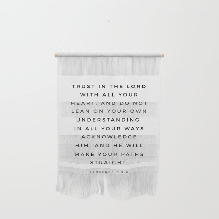 Proverbs 3:5-6 Bible Verse Trust In The Lord With All Your Heart Scripture Christian Wall Decor Wall Hanging Gallery Image 1