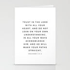 Proverbs 3:5-6 Bible Verse Trust In The Lord With All Your Heart Scripture Christian Wall Decor Stationery Card Gallery Image 2