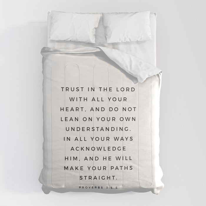 Proverbs 3:5-6 Bible Verse Trust In The Lord With All Your Heart Scripture Christian Wall Decor Comforter Gallery Image 6