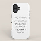 Proverbs 3:5-6 Bible Verse Trust In The Lord With All Your Heart Scripture Christian Wall Decor iPhone Case Gallery Image 1