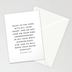 Proverbs 3:5-6 Bible Verse Trust In The Lord With All Your Heart Scripture Christian Wall Decor Stationery Card Gallery Image 2