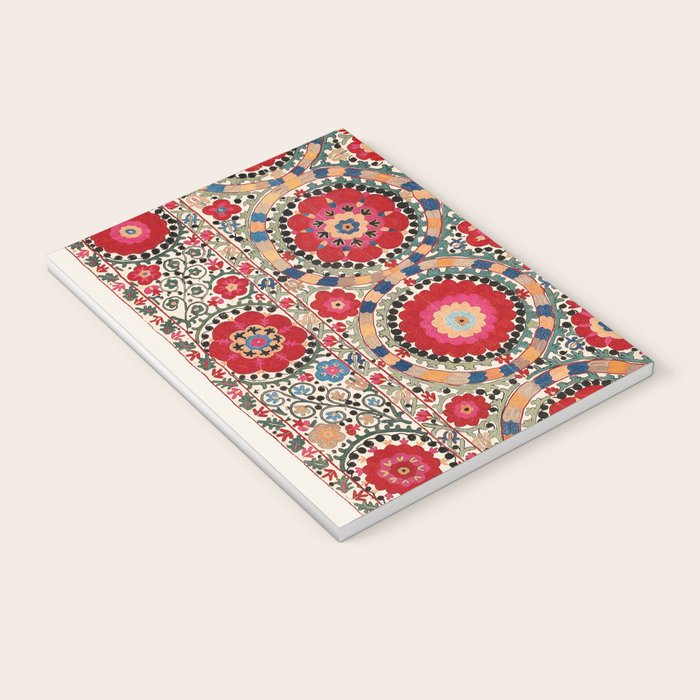 Karabag Suzani Uzbekistan Embroidery Print Notebook Gallery Image 3
