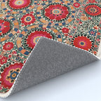 Karabag Suzani Uzbekistan Embroidery Print Rug Gallery Image 4