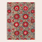 Karabag Suzani Uzbekistan Embroidery Print Poster Gallery Image 4
