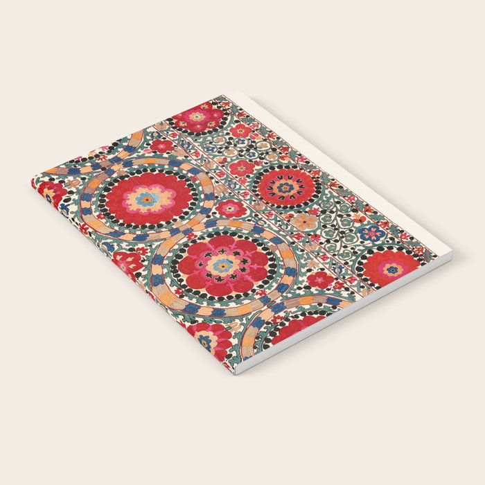 Karabag Suzani Uzbekistan Embroidery Print Notebook Gallery Image 2